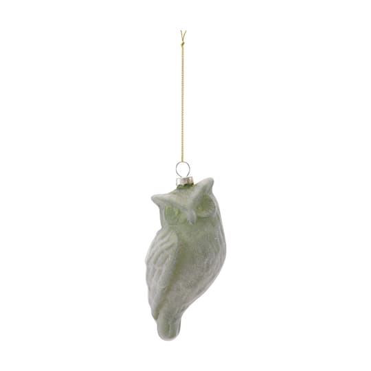 Melrose 4.75" Owl Glass Ornaments Set